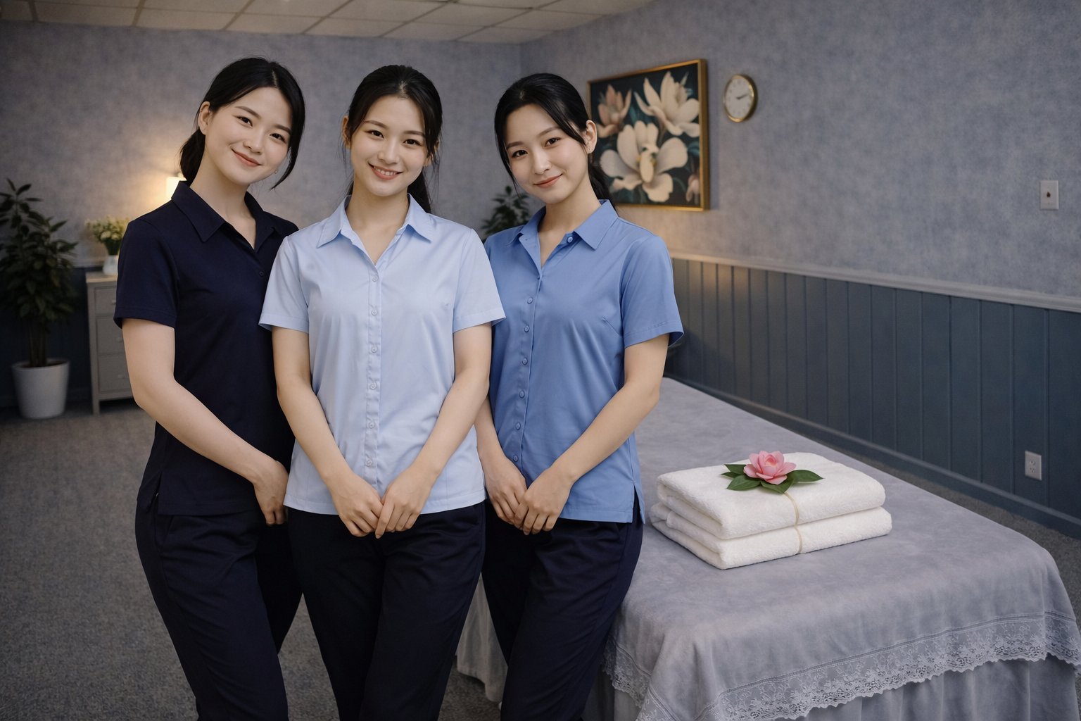 Three therapists at the spa